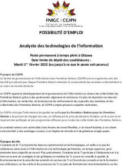 POSSIBILITÉ D'EMPLOI Analyste des technologies de l'information
