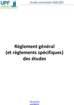 Règlement général (et règlements spécifiques) des études - Année universitaire 2020-2021