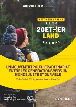 UN MOUVEMENT POUR LE PARTENARIAT ENTRE LES GÉNÉRATIONS VERS UN MONDE JUSTE ET DURABLE SYNTHESE