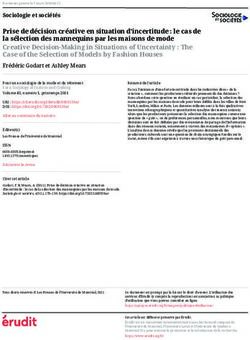 Prise de décision créative en situation d'incertitude : le cas de la sélection des mannequins par les maisons de mode Creative Decision-Making in ...