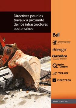 Directives pour les travaux à proximité de nos infrastructures souterraines - Version 2 - Mars 2021