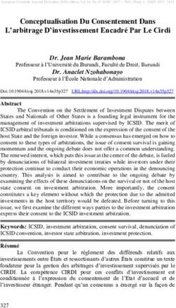 Conceptualisation Du Consentement Dans L'arbitrage D'investissement Encadré Par Le Cirdi