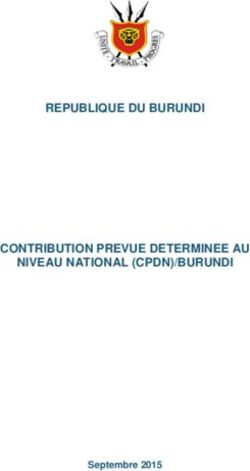 REPUBLIQUE DU BURUNDI CONTRIBUTION PREVUE DETERMINEE AU NIVEAU NATIONAL (CPDN)/BURUNDI - Septembre 2015