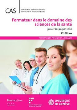 Formateur dans le domaine des sciences de la santé - janvier 2019 à juin 2020 1ère Édition FORMATION EN PRÉSENCE ET À DISTANCE