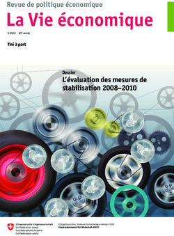 La Vie économique Revue de politique économique