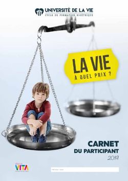 CARNET DU PARTICIPANT 2019 - Universite de la Vie