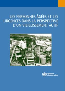 LES PERSONNES ÂGÉES ET LES URGENCES DANS LA PERSPECTIVE D'UN VIEILLISSEMENT ACTIF