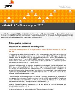 EALERTE LOI DE FINANCES POUR 2020 - PWC SOCIÉTÉ D'AVOCATS