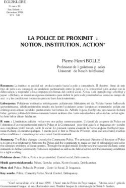 LA POLICE DE PROXIMITÉ: NOTION, INSTITUTION, ACTION