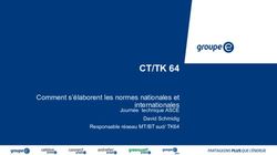 CT/TK 64 Comment s'&eacute;laborent les normes nationales et internationales - Journ&eacute;e technique ASCE David Schmidig Responsable r&eacute;seau MT/BT sud/ TK64