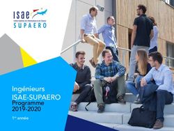 Ingénieurs ISAE-SUPAERO - Programme 2019-2020 1re année