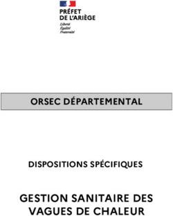 GESTION SANITAIRE DES VAGUES DE CHALEUR - ORSEC DÉPARTEMENTAL DISPOSITIONS SPÉCIFIQUES