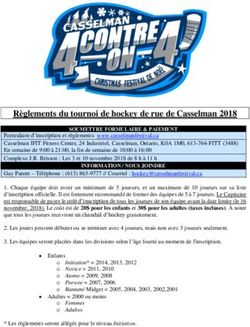 R&egrave;glements du tournoi de hockey de rue de Casselman 2018