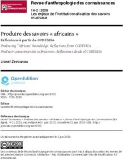 Produire des savoirs " africains "
