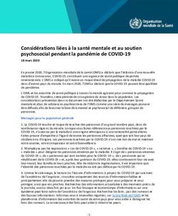 Considérations liées à la santé mentale et au soutien psychosocial pendant la pandémie de COVID-19 - WFOT