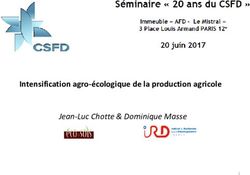 Intensification agro-&eacute;cologique de la production agricole - Jean-Luc Chotte & Dominique Masse