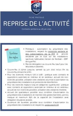 REPRISE DE L'ACTIVIT&Eacute; - DISTRICT D ...