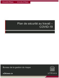 Plan de sécurité au travail-COVID-19 - Bureau de la gestion ...