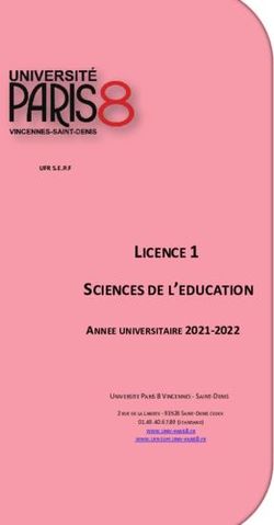 LICENCE 1 SCIENCES DE L'EDUCATION - ANNEE UNIVERSITAIRE 2021-2022 - UFR SEPF