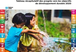 Tableau récapitulatif des progrès vers les objectifs de développement durable 2020