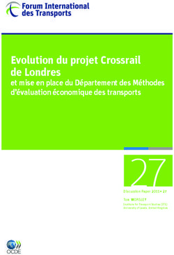 Evolution du projet Crossrail de Londres - et mise en place du Département des Méthodes d'évaluation économique des transports