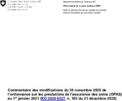 Commentaire des modifications du 30 novembre 2020 de l'ordonnance sur les prestations de l'assurance des soins OPAS au 1er janvier 2021 RO 2020 ...