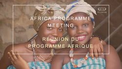 AFRICA PROGRAMME R&Eacute;UNION DU PROGRAMME AFRIQUE - ICCROM