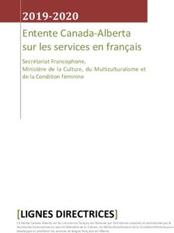 LIGNES DIRECTRICES - 2019-2020 Entente Canada-Alberta sur les services en français