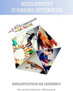 RÈGLEMENT D'ORDRE INTÉRIEUR - IMPLANTATION DE LESTERNY - Les Ecoles de Nassogne