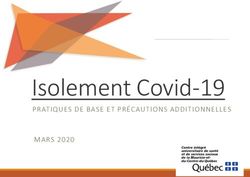 Isolement Covid-19 PRATIQUES DE BASE ET PRÉCAUTIONS ADDITIONNELLES MARS ...