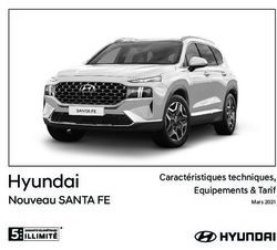 Hyundai Nouveau SANTA FE - Caractéristiques techniques, Equipements & Tarif - Mars 2021