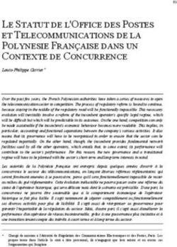 LE STATUT DE L' OFFICE DES POSTES ET TELECOMMUNICATIONS DE LA POLYNESIE FRAN&Ccedil;AISE DANS UN CONTEXTE DE CONCURRENCE