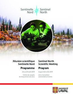 Programme Program 26 au 28 août 2019 Centre de congrès et d'expositions de Lévis - Réunion scientifique Sentinelle Nord - Université Laval