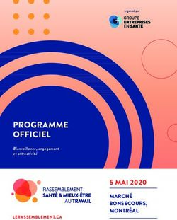 PROGRAMME OFFICIEL 5 MAI 2020 - MARCHÉ BONSECOURS, MONTRÉAL
