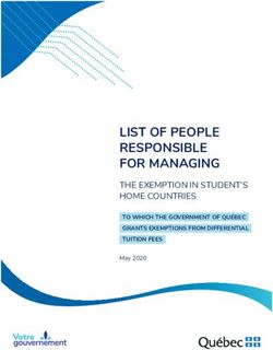 LIST OF PEOPLE RESPONSIBLE FOR MANAGING - THE EXEMPTION IN STUDENT'S HOME COUNTRIES