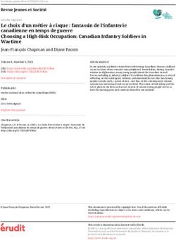 Le choix d'un métier à risque : fantassin de l'infanterie canadienne en temps de guerre Choosing a High-Risk Occupation: Canadian Infantry ...