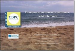 Frontières et gouvernance maritimes en Méditerranée - UNIVERSITÉ DE TOULON Pôle Échanges et Sociétés Méditerranéennes