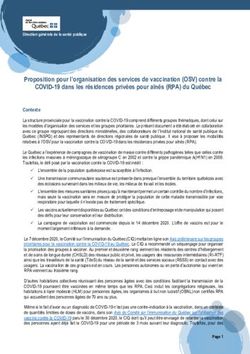 Proposition pour l'organisation des services de vaccination (OSV) contre la COVID-19 dans les r&eacute;sidences priv&eacute;es pour a&icirc;n&eacute;s (RPA) du Qu&eacute;bec