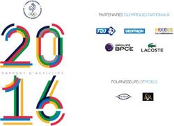 PARTENAIRES OLYMPIQUES NATIONAUX - FOURNISSEURS OFFICIELS RAPPORT D'ACTIVITÉS - CNOSF