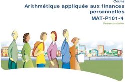 Arithmétique appliquée aux finances personnelles - MAT-P101-4 Cours - Arithmétique appliquée aux finances personnelles ...