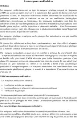 Les marqueurs mol&eacute;culaires - FSNV