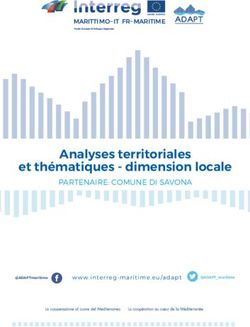 ANALYSES TERRITORIALES ET THÉMATIQUES - DIMENSION LOCALE - PARTENAIRE: COMUNE DI SAVONA