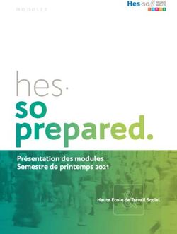 Hes so prepared. Présentation des modules Semestre de printemps 2021
