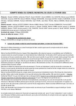 COMPTE RENDU DU CONSEIL MUNICIPAL DU JEUDI 11 FEVRIER 2021