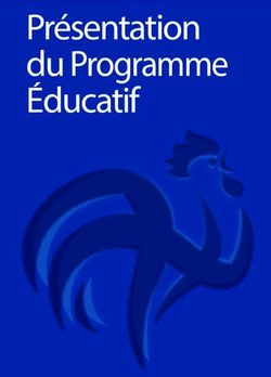 Présentation du Programme Éducatif