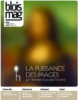 LA PUISSANCE DES IMAGES - 21e Rendez-vous de l'histoire - Ville de Blois