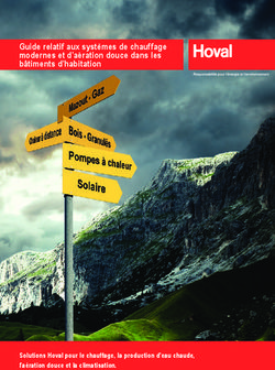 Guide relatif aux systèmes de chauffage modernes et d'aération douce dans les bâtiments d'habitation - Solutions Hoval pour le chauffage, la ...