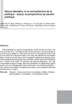 Nelson Mandela, le ré-enchantement de la politique : enjeux et perspectives du pardon politique