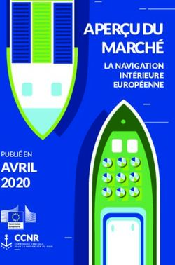 APERÇU DU MARCHÉ LA NAVIGATION INTÉRIEURE EUROPÉENNE - AVRIL 2020 - Observation Du Marché