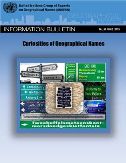 Curiosities of Geographical Names - No. 56 JUNE 2019 - the United Nations